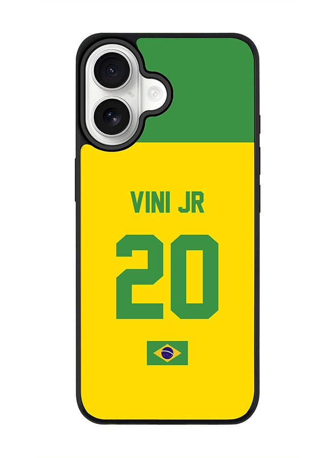 Stylizedd iPhone 17 Case, [Compatible with MagSafe] Slim Magnetic cover Phone Case iPhone 17 -Football - Brazil,  Vini Jr - Image 1