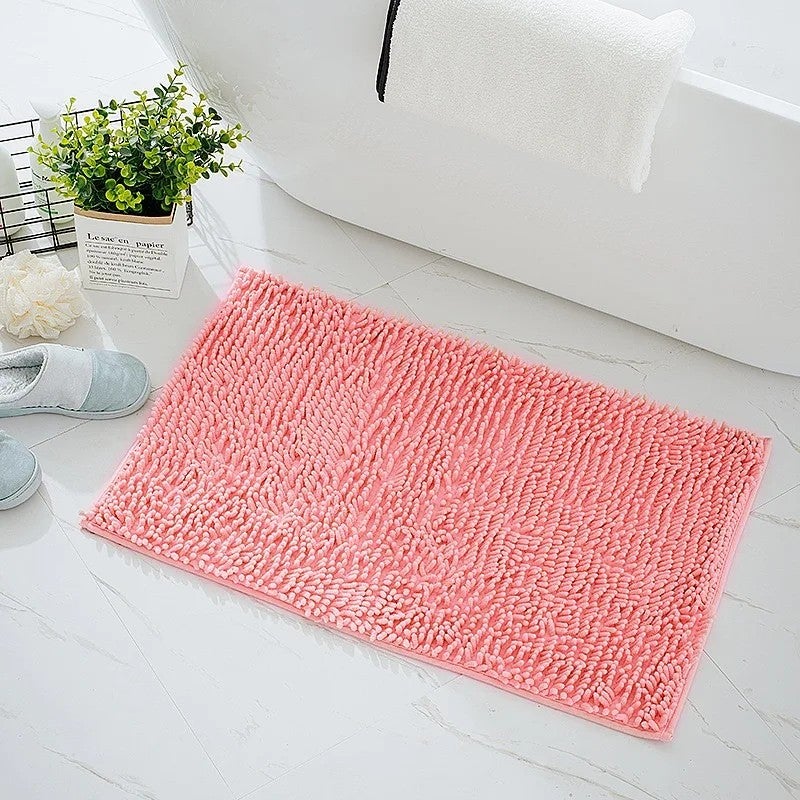 Y&D Chenille Microfiber Bath Mat Rug - Super Absorbent Luxury Bathroom Floor Mats - Image 1