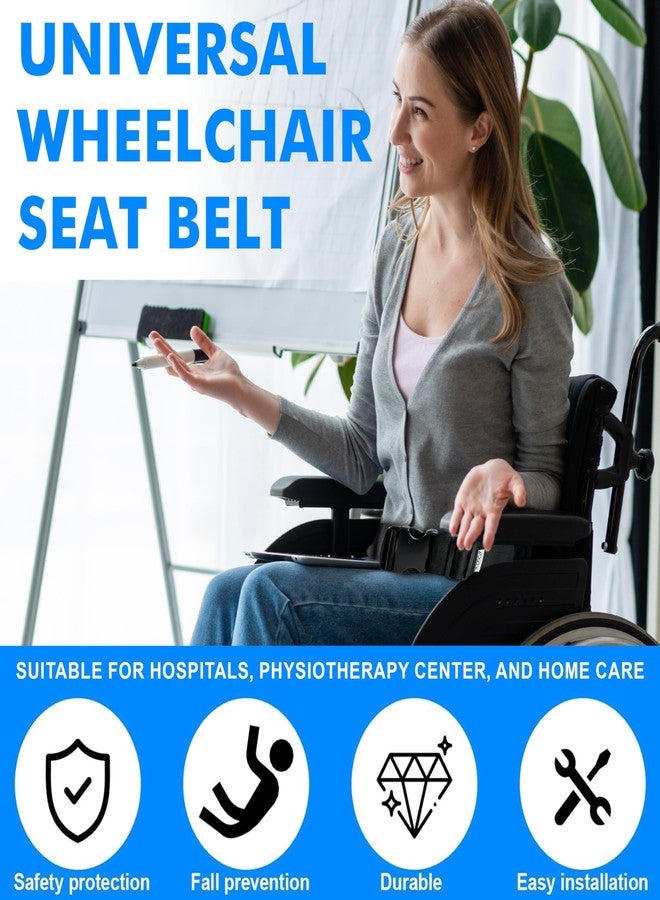 OTICA Wheelchair Safety Strap Seat Belt, Adjustable Length - Black Anti-Slip and Anti-Fall Wheelchair Fixation Belt, Extra Long Size-Suitable for Obese People (Buckel belt) - Image 5