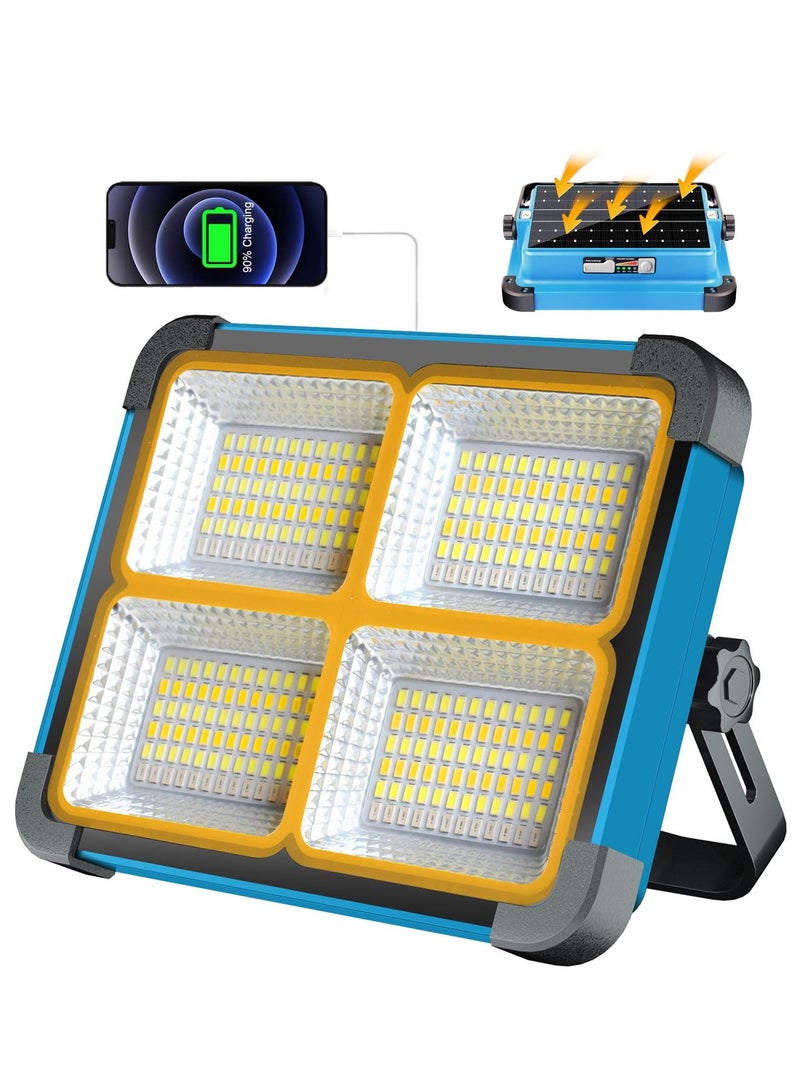 XiuWoo Rechargeable LED Work Light with 5 Modes,Portable Work Solar Light,4800W Magnetic Worklight, Waterproof Flood Light with Stand for Car Repairing, Garage Workshop Job Site Lighting - Image 1