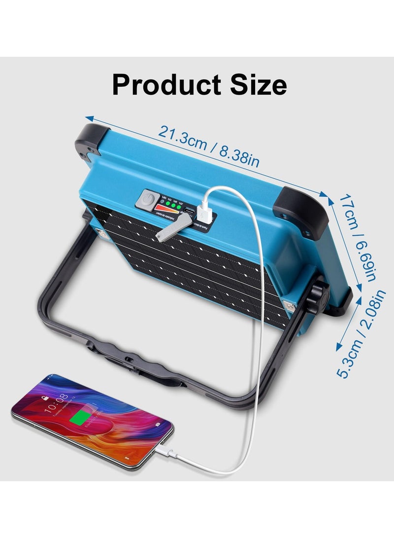 XiuWoo Rechargeable LED Work Light with 5 Modes,Portable Work Solar Light,4800W Magnetic Worklight, Waterproof Flood Light with Stand for Car Repairing, Garage Workshop Job Site Lighting - Image 2