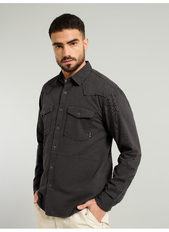 Dark Grey Cotton Drill Urban Shirt - pzsku/ZBF9E4BF97D64E9D1F4D0Z/45/_/1739616197/807787f3-d6e7-40dd-8f23-d4eff9e5445a