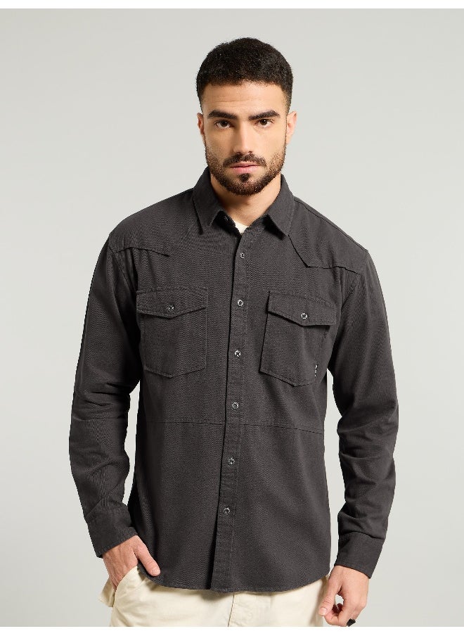 Dark Grey Cotton Drill Urban Shirt - pzsku/ZBF9E4BF97D64E9D1F4D0Z/45/_/1739767922/dc5159a9-2085-401b-8cd7-41306f7ee684