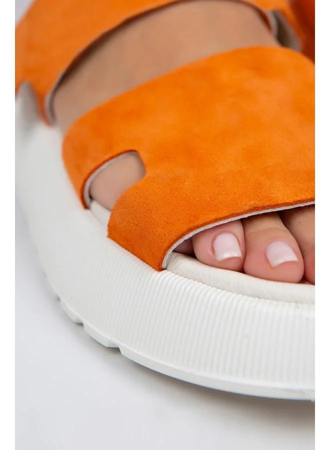 Manijero  Seina Women's Genuine Leather strap Slippers Orange. for Women | Best Price UAE
