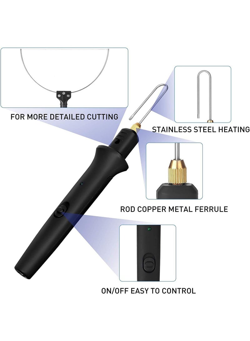 Electric Foam Cutter Kit ，9pcs Styrofoam Carving Pen Tools Set for Polyethylene Eva Crafts（British Standard） - Image 4