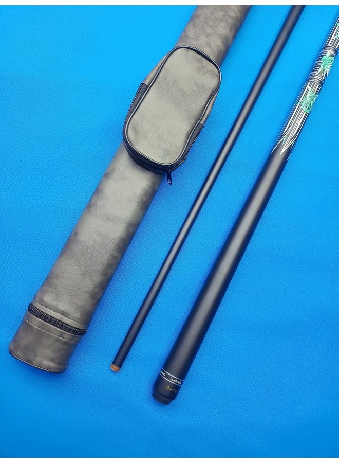 JBB Pool Cue Stick with Carry Case, Half Joint, Tip12mm, Ethereal Green with Navy Black Hard Shelled Cue Cover - Image 2