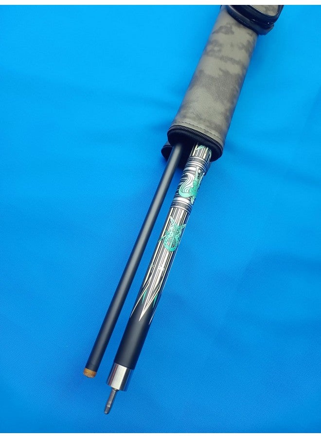JBB Pool Cue Stick with Carry Case, Half Joint, Tip12mm, Ethereal Green with Navy Black Hard Shelled Cue Cover - Image 4