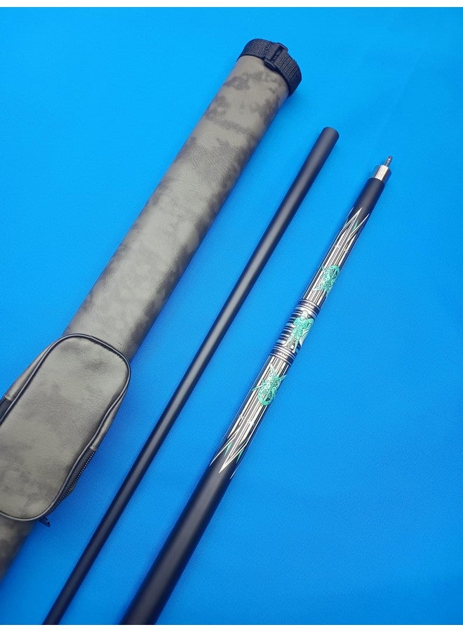 JBB Pool Cue Stick with Carry Case, Half Joint, Tip12mm, Ethereal Green with Navy Black Hard Shelled Cue Cover - Image 3