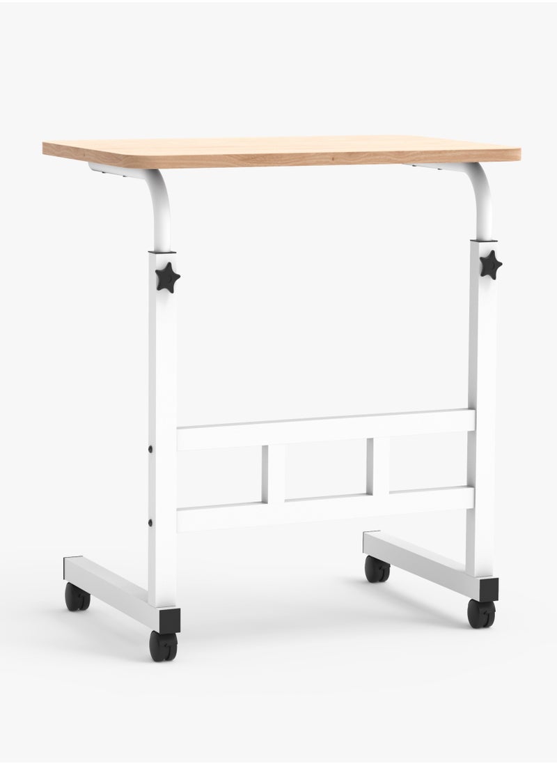 Toshionics - Upgraded Metal Base Adjustable Multipurpose Movable Desktop Computer Mobile Laptop Desk Home And Office Desks For Work and Study Moveable Portable Coffee Overbed Tray Bedside Sofa Table - Image 1