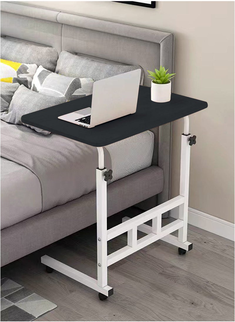 Toshionics - Upgraded Metal Base Adjustable Height Multipurpose Laptop Table with Wheels Mobile Computer Desk for Work from Home Study Gaming Portable Overbed Table Sofa Table Bedside Desk Rolling Workstation for Home and Office Use - Image 1