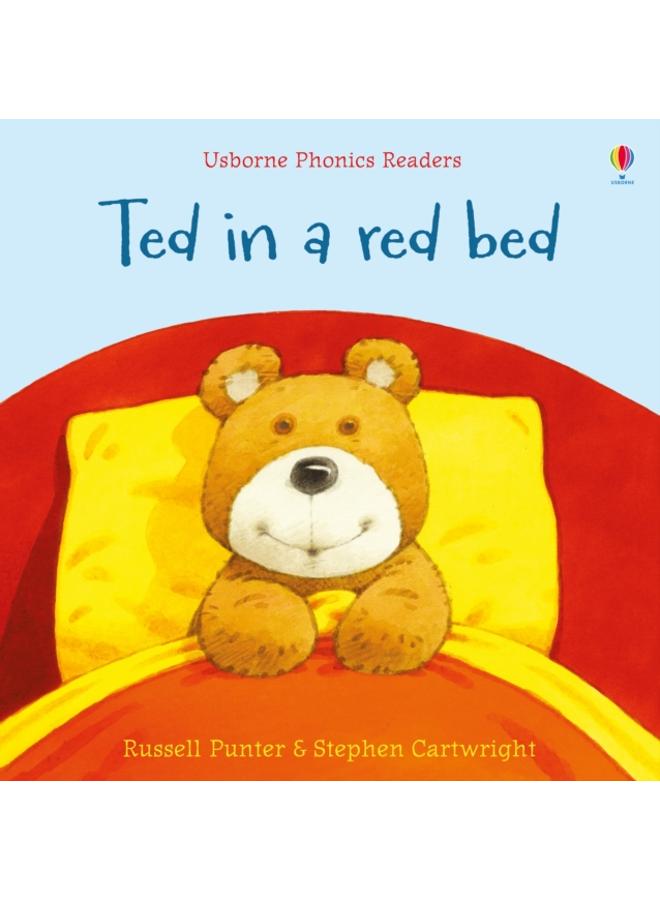 Ted in a red bed