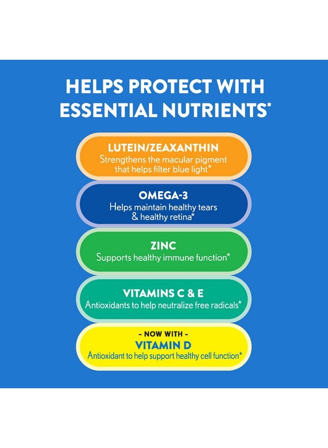 مكمل فيتامينات ومعادن العيون من أوكوفايت، يحتوي على الزنك وفيتامينات سي وإي وأوميجا 3 ولوتين وزياكسانثين، 90 كبسولة هلامية (قد تختلف العبوة) - Image 1