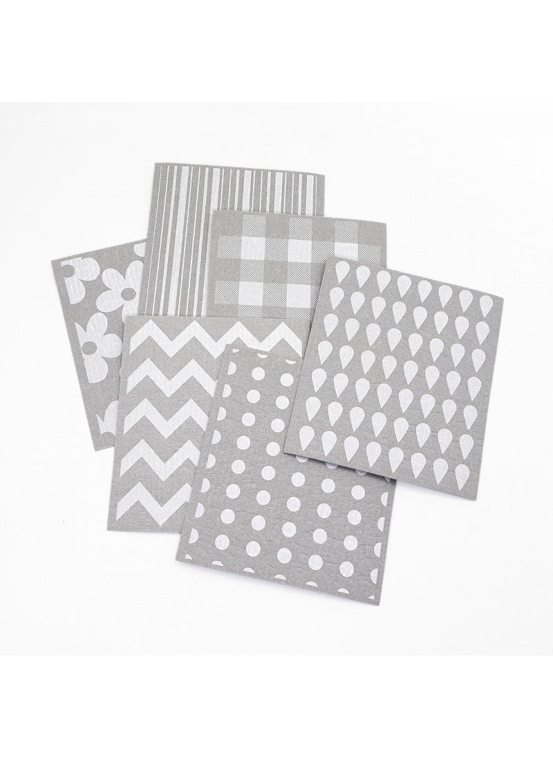 German Kitchen Cleaning Cloth Non-Stick Water-Absorbent 15-84 (pack of 6)