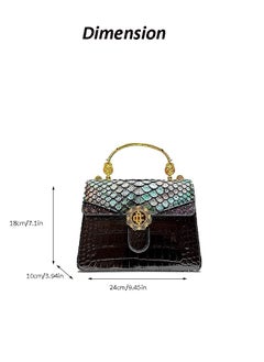 BLLE ROWN New Arrival Women's Luxury Handbags Elegant Snake Pattern Crossbody Bag For Ladies With Adjustable Strap,Stylish Shoulder Bags  - Image 4