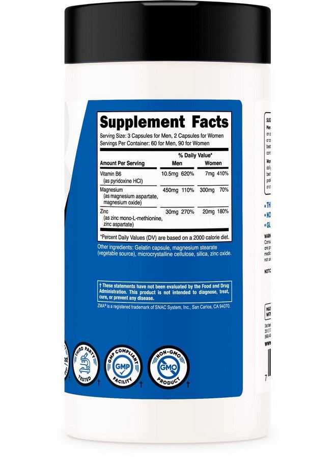 Nutricost Zma 180 Capsules Nongmo And Gluten Free Zma Supplement - Image 4