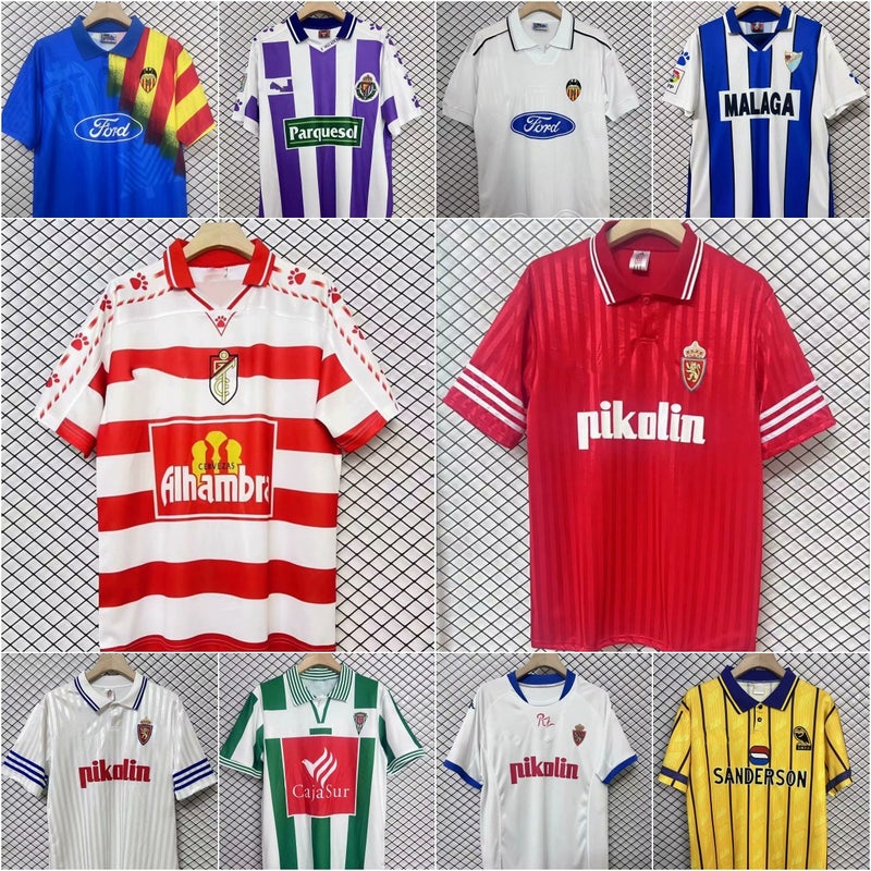 Classic Vintage Football Clothes Spain Malaga Valladolid Zaragoza Sunderland Edition Jersey - Image 2