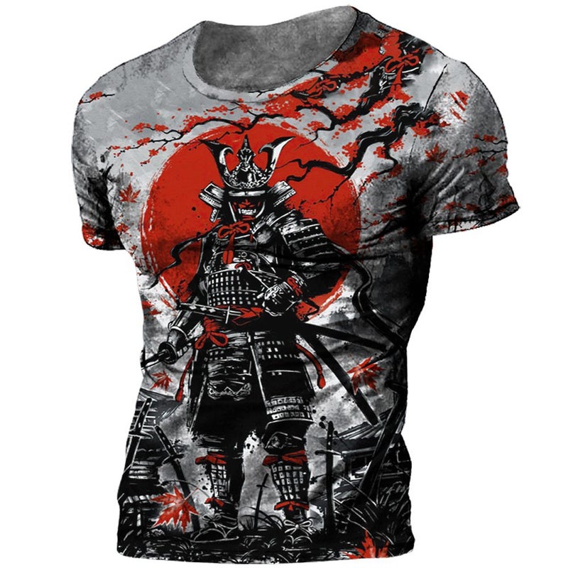 2023 new arrival cross-border short-sleeved men's T Street Fashion Street country 3D printed short-sleeved T-shirt factory direct sales - Image 1