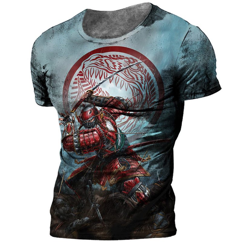 2023 new arrival cross-border short-sleeved men's T Street Fashion Street country 3D printed short-sleeved T-shirt factory direct sales - Image 2