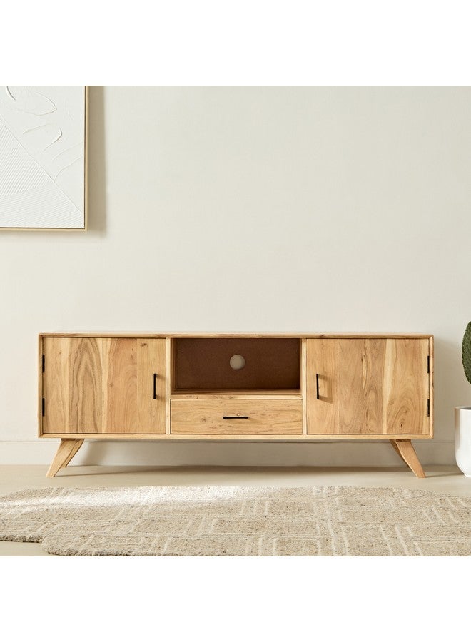 Home Box Boho Solid Wood TV Unit for TV's up to 65 inches 40 x 55 x 150 cm - Image 3