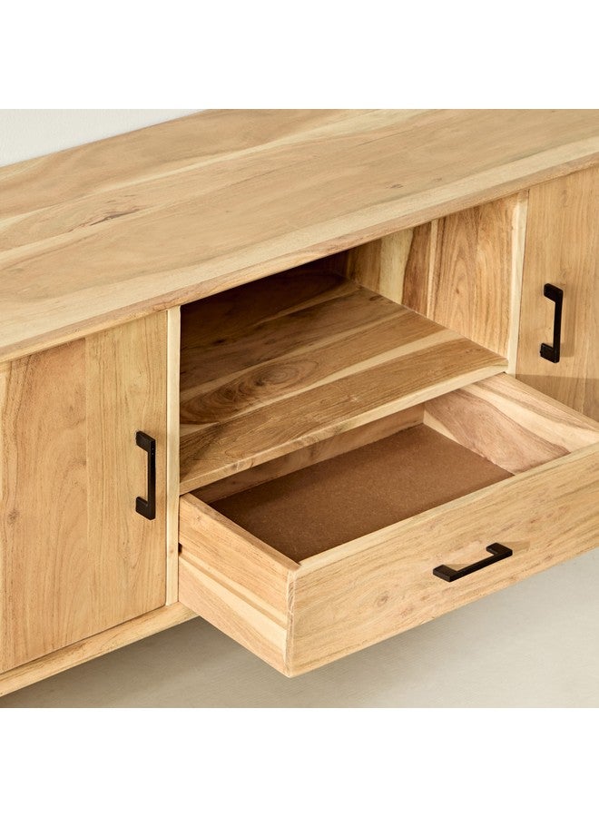 Home Box Boho Solid Wood TV Unit for TV's up to 65 inches 40 x 55 x 150 cm - Image 5