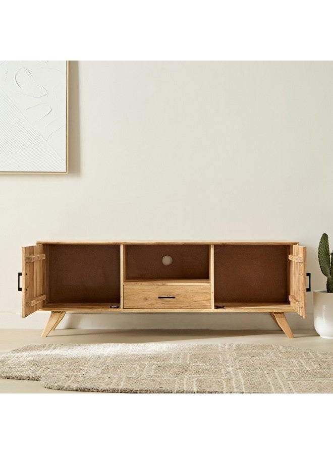 Home Box Boho Solid Wood TV Unit for TV's up to 65 inches 40 x 55 x 150 cm - Image 4