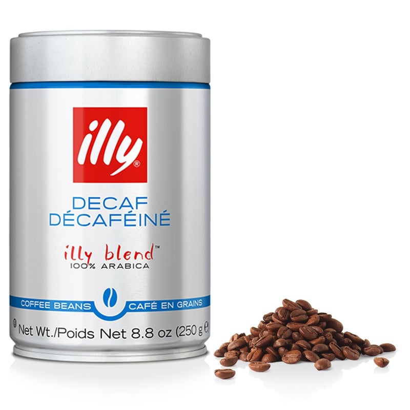 illy Decaf Whole Bean Coffee, Classic Medium Roast Gourmet Blend, 100% Arabica Coffee, 8.8 Ounce (Pack of 1) - Image 1