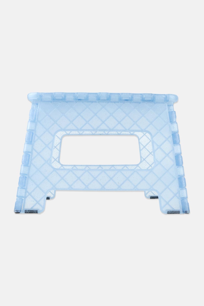 Farberware Plastic 13 Inch Folding Step Stool With Handle, Blue - Image 2
