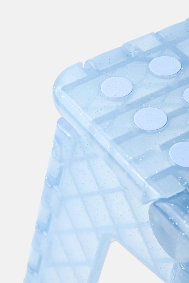 Farberware Plastic 13 Inch Folding Step Stool With Handle, Blue - Image 3