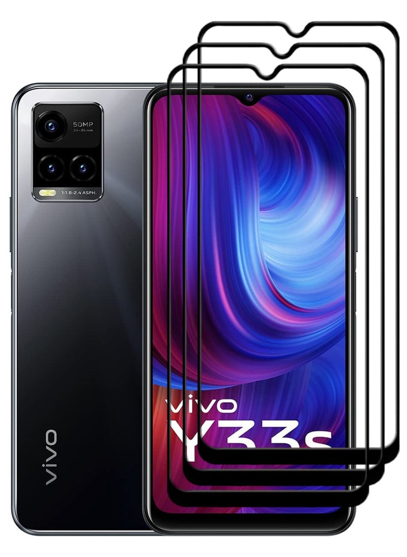 ACLIX 3 Pieces Antistatic ESD Dustproof Premium Quality High Definition Tempered Glass Screen Protector Designed For vivo Y33s - Image 1