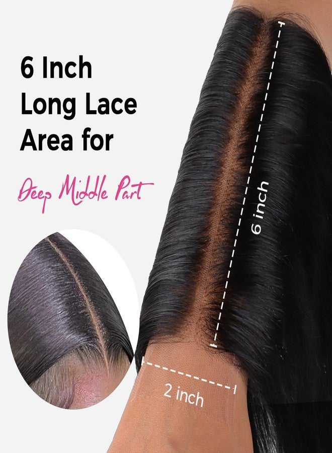 Lashey 2x6 SKINLIKE HD Lace Closure Human Hair Body Wave, 0.10mm Ultra-Thin Invisible Real HD Lace, Pre-Bleached Knots and Pre-Plucked Hairline 18 Inch Natural Black - Image 3