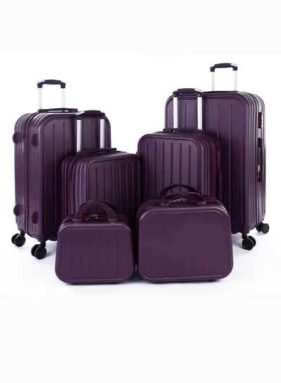 LIMRA Luggage set 6 pieces travel Bags with a distinctive design from limra maroon