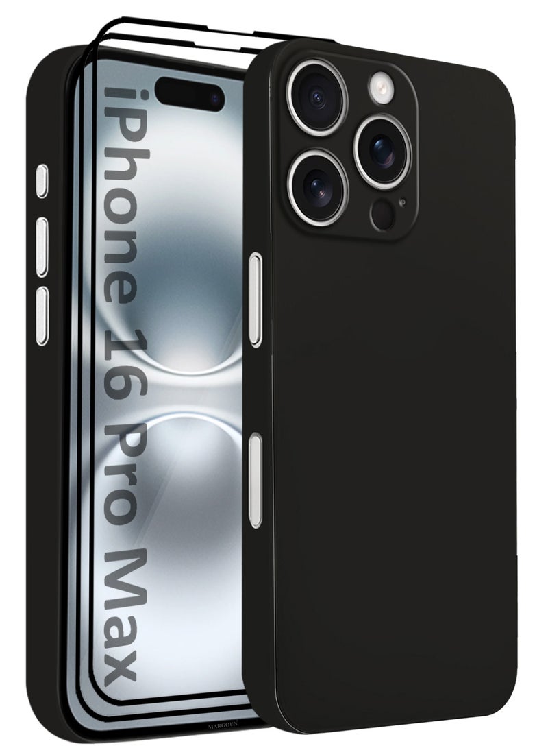 CATANES 3Packs Thin Case for iPhone 16 Pro Max, Back Cover Sturdy Durable Ultra-Thin Case Drop Protection Cover Clear - Black - Image 1