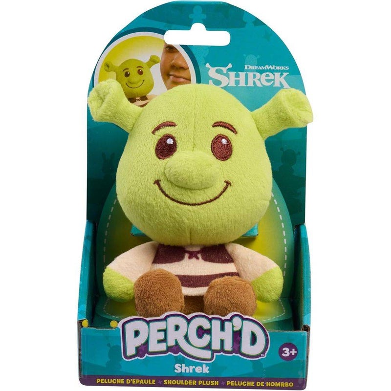 Shrek Perch’d Shrek Shoulder Plush Toy (10.16 cm, Green/Brown) - Image 1