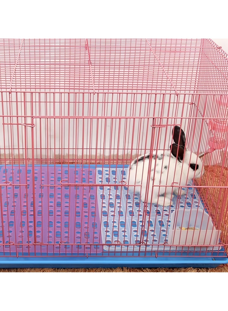 CMGTYYD. بساط قفص الأرانب، وسادات بلاستيكية لأقدام الحيوانات الصغيرة مزودة بمفصل كبس، بساط أرضي متين للقطط والكلاب، مناسب لحيوانات الشنشيلة وخنزير غينيا، بثلاثة ألوان متنوعة (عبوة من 6 قطع). - Image 5