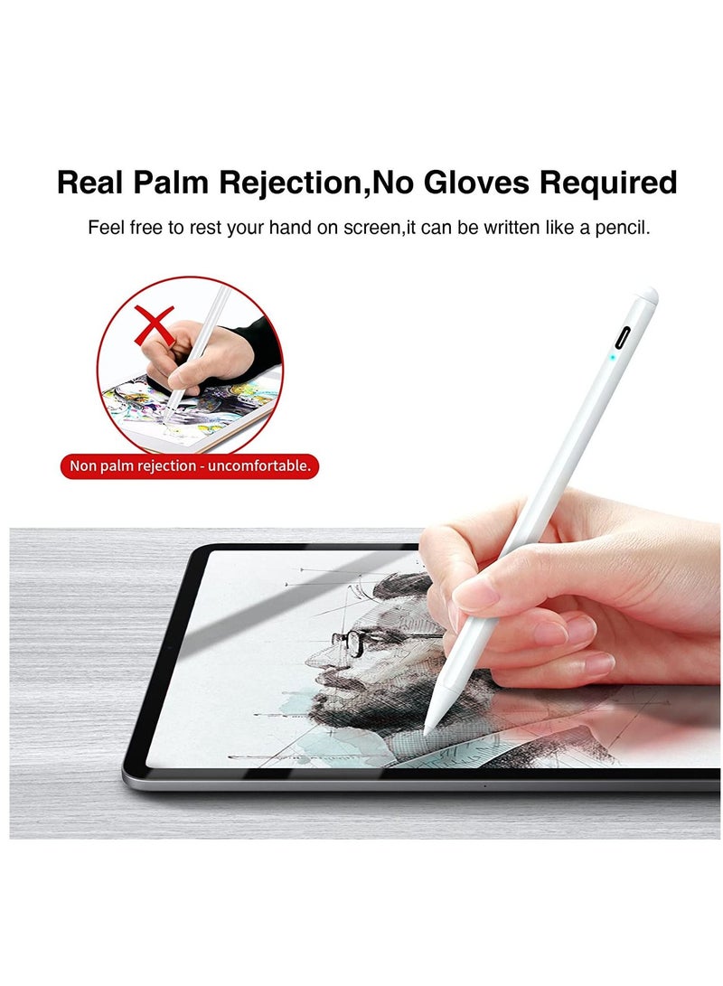 قلم لمس لجهاز Apple iPad - قلم الجيل الثاني لجهاز iPad 2018-2022، قلم iPad عالي الدقة، قلم شاشة لرفض راحة اليد لجهاز iPad 9 8 7 6، iPad Pro 11/12.9، iPad Air 5 4 3، Pad Mini 6. 5 - Image 4