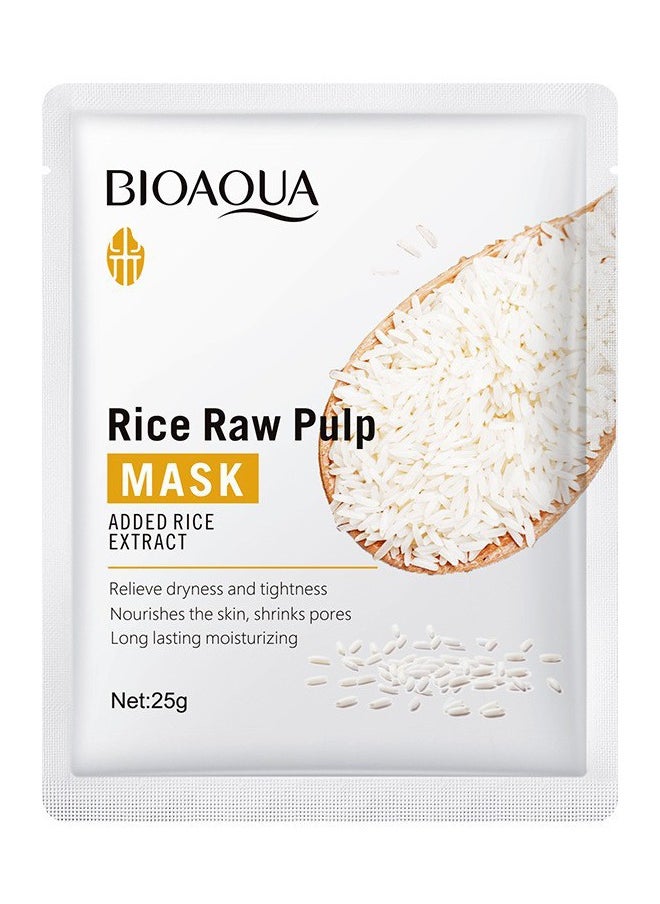 10 Pcs Rice Facial Mask Moisturizing Skin Care Patch Brighten Face