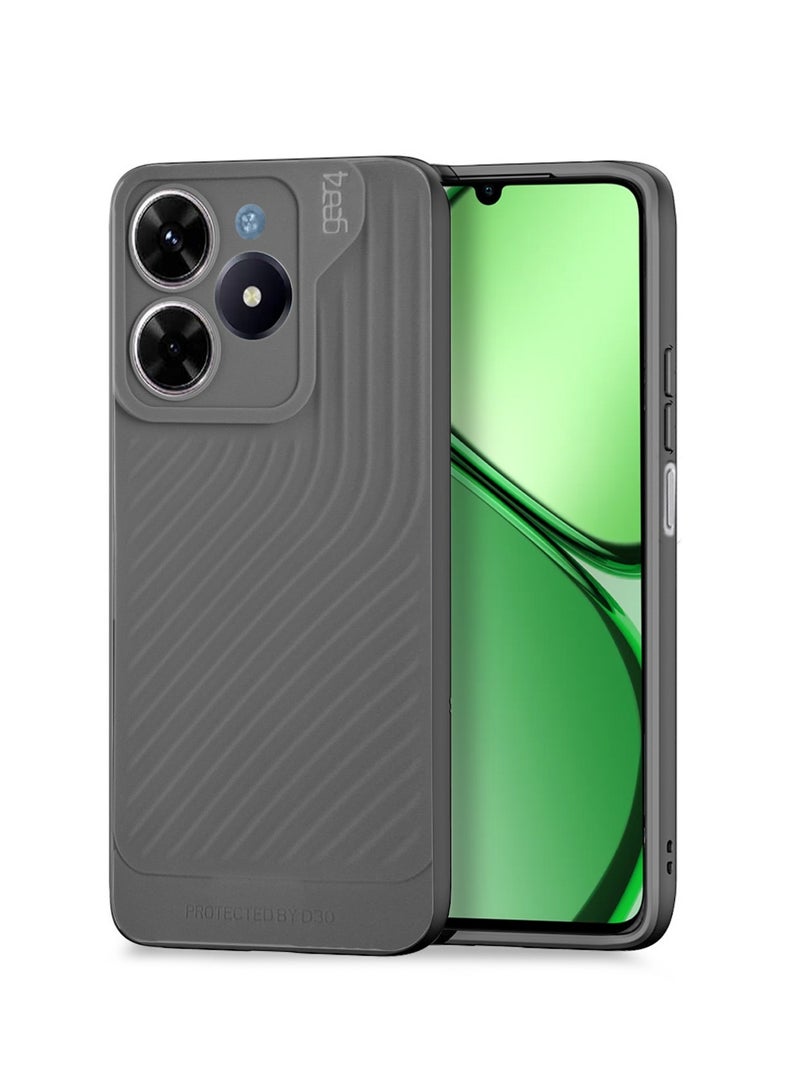Gear4 Soft Liquid Silicone With Wavey Texture Case Cover For Realme C61 / Realme C63 4G 2024 Gear4 Grey - Image 1