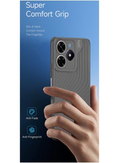 Gear4 Soft Liquid Silicone With Wavey Texture Case Cover For Realme C61 / Realme C63 4G 2024 Gear4 Grey  - Image 2