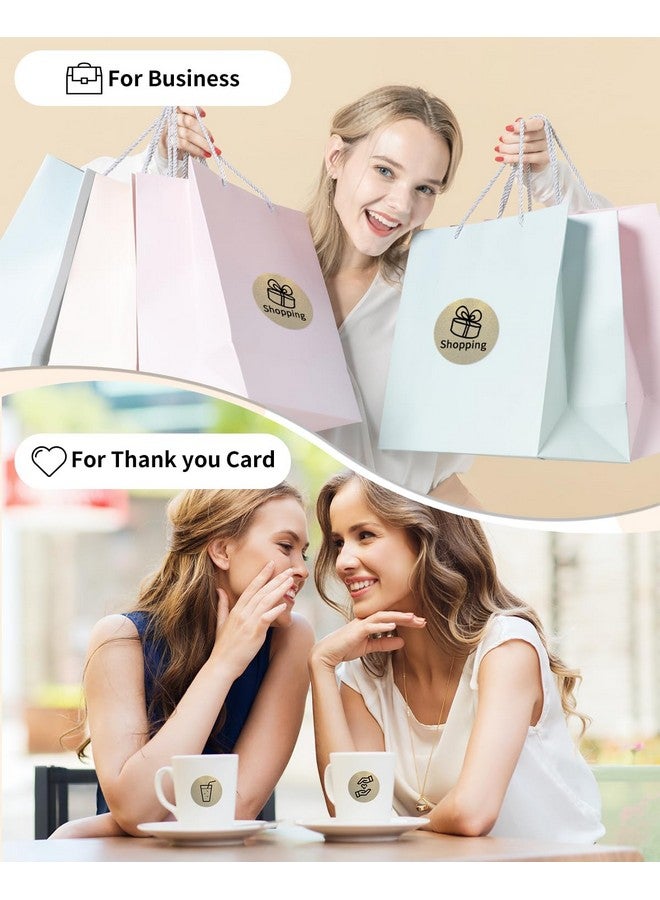 فوميمو ملصقات - ملصقات حرارية دائرية ذهبية متوافقة مع ماكينة صنع الملصقات M110/M220/M120/M200/M221/M150/M250، باللون الأسود على الذهبي، 1.96 بوصة × 1.96 بوصة (50 × 50 مم) - Image 4