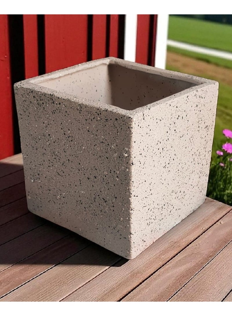 كلور زون بوتري بوت زرع فخار - مقاس 15 سم لتزيين المكتب واكسسوارات المطبخ وديكور المنزل ، طين محروق - Image 1