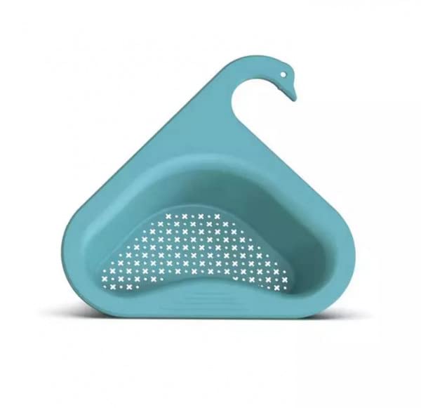 NVF NVF Drain Basket Sink Reusable Sponge Kitchen Triangle Sink Filter Corner Kitchen Sink Strainer Basket MultiFunction Water Storage Tank Drain Rack Fits All Sink Pack of 1  - Image 1