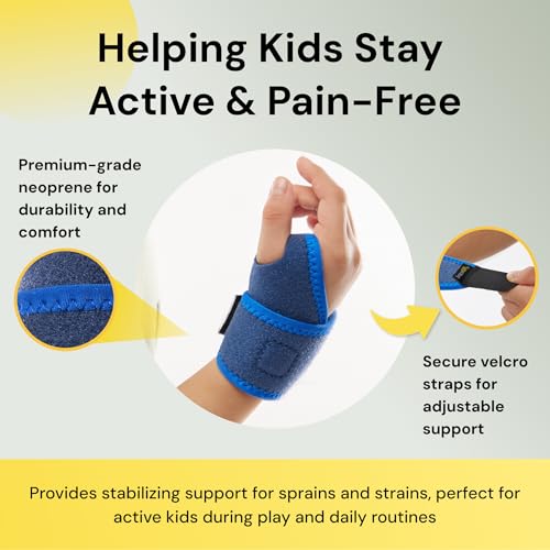 BraceUP Adjustable Kids Wrist Brace- Youth Wrist Support, Kids Wrist Splint, Child Wrist Brace for Sports and Daily Use, Boys and Girls (Height 3’3”-4’7”, 100-140 cm) - Image 2