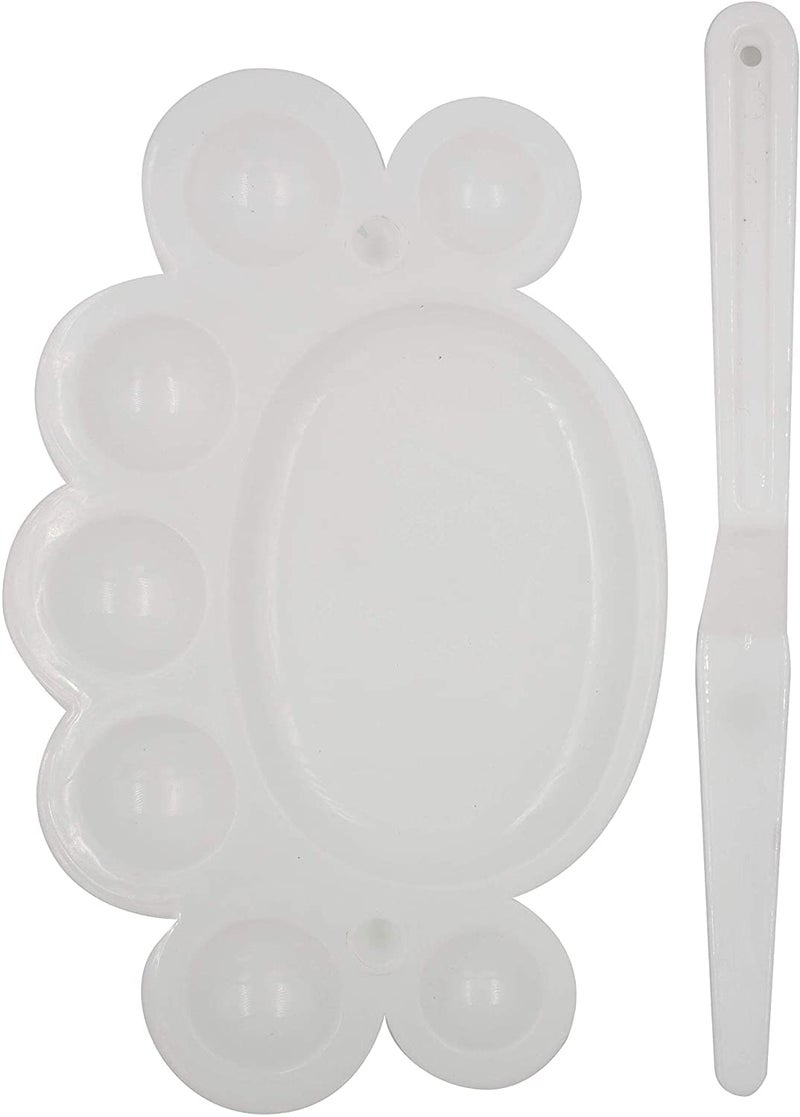 Kabeer Art 7 Pcs Painting Brush Set with 5 Pcs Nylon Bristles Brush,1 Palette for Watercolor and Acrylic Painting - Image 3