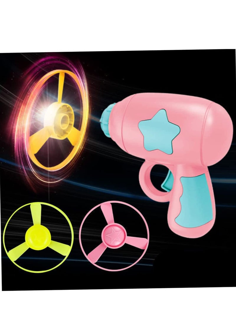 SOLARAE Disc Launcher Toys 4 Flying Saucer 1 Luminous Aerial Toy Sky Spin Spinning for Kids Early Development Gyro for Children Party Outdoor and Indoor - Image 5