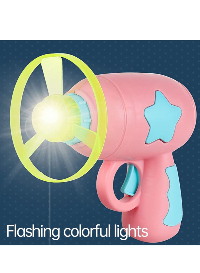 SOLARAE Disc Launcher Toys 4 Flying Saucer 1 Luminous Aerial Toy Sky Spin Spinning for Kids Early Development Gyro for Children Party Outdoor and Indoor - Image 4