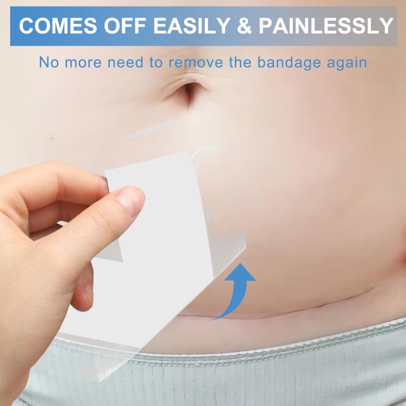 luanerl 30 Pack 4"x 8" Waterproof Adhesive Island Dressing for Post-Surgery Recovery | Sterile Bordered Gauze Bandages with Non-Stick Pad for Knee/Hip Replacement, Surgical Incision Care & Shower Protection - Image 4