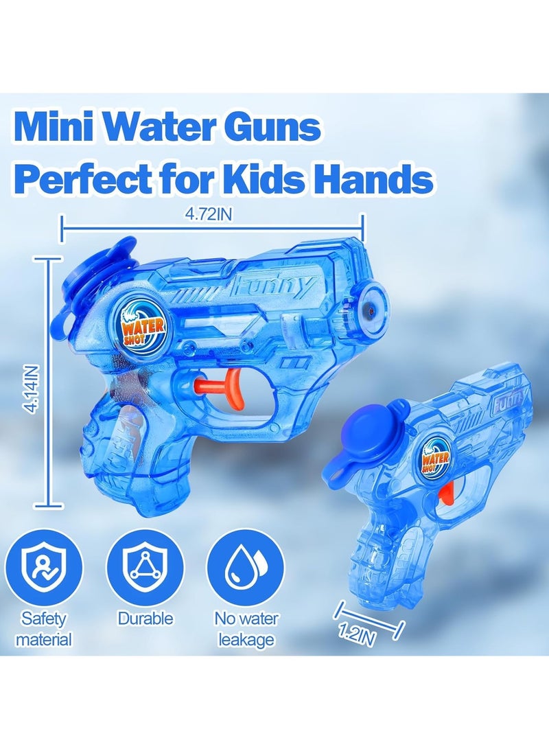 Mr. Penda 4 Pack Mini Water Gun for Kids Toddler, Holi Pichkari for Kids Swimming Pool Accessories Water Games Water Pool Toys 5-7M Long Range Super Water Soaker Squirts Blasters Gun (Multicolour) - Image 2