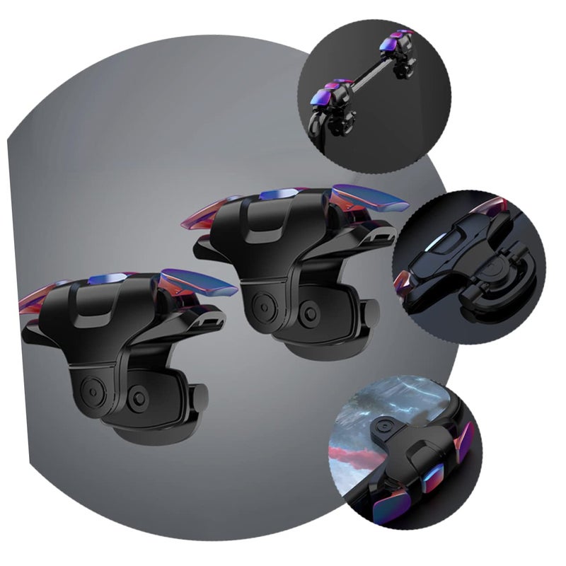Mobile Game Controller Triggers Pair Black Easy Installation Lightweight Portable Gamepad - Image 4