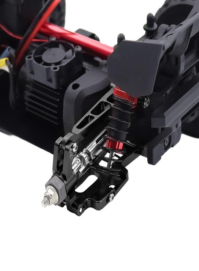 FACCNOY Mjx 14210 14209 H14BM Metal Steering Cup Upper Lower Swing Arm Set Shock Tower Bracket Body Post RC Car Upgrade Spare Part (Black) - Image 3