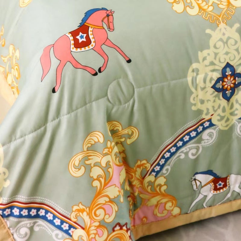 Category A Maternal And Infant-Grade Silk Summer Quilt, Silky Summer Quilt, Ice Silk Air Conditioning Quilt, Washable Thin Quilt For Students - Image 5